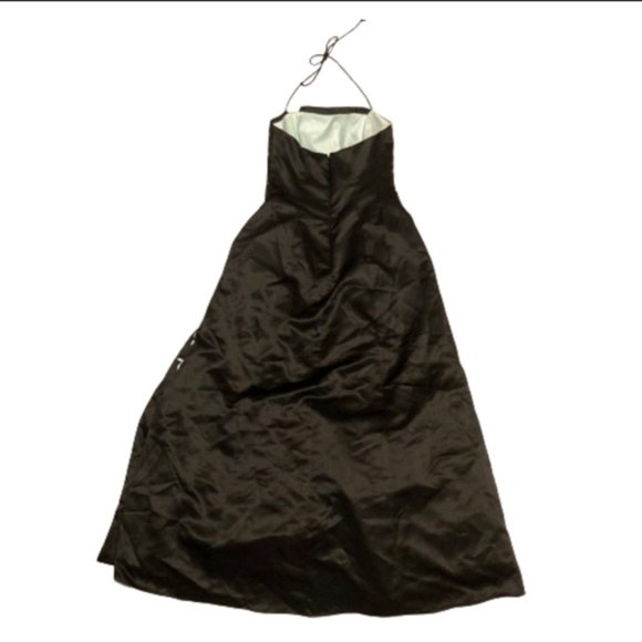 Morgan and Co. Vintage Y2K Black/Blue Cherry Blossom Strapless Formal Dress - Picture 6 of 12